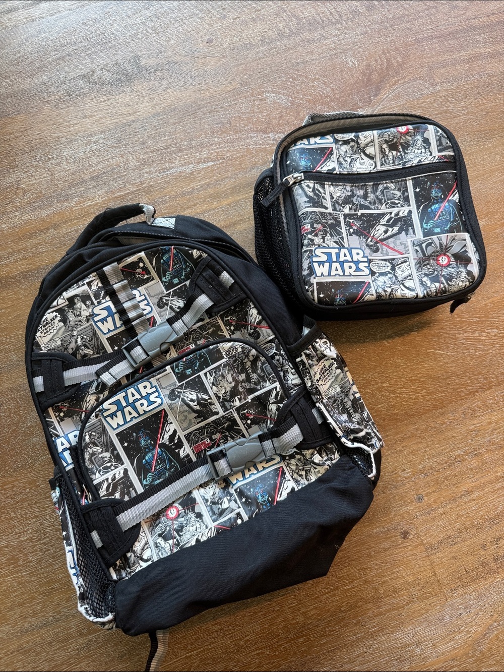 Star Wars Black Comic Panel Backpack and Lunch Tote